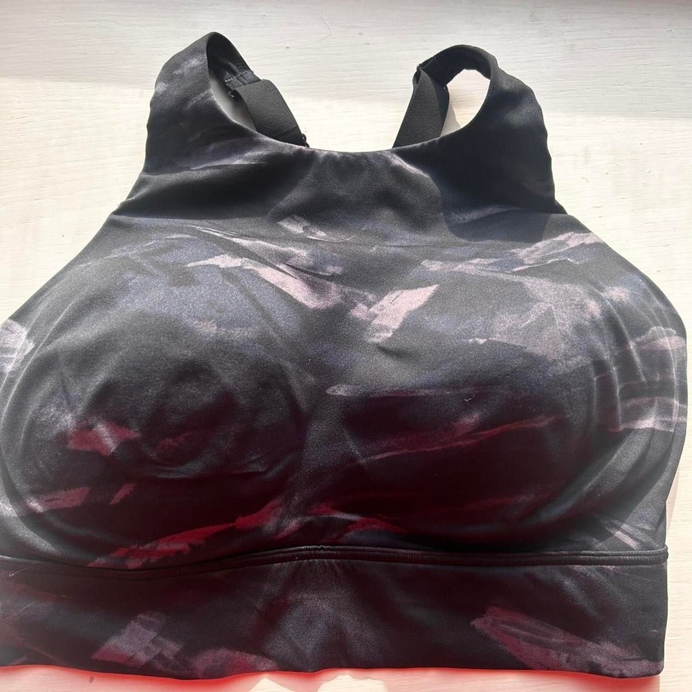 Victorias secret Women's sports bra M- DD Black /grey EUC! Full Coverage